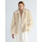 Scoop Women's and Women's Plus Faux Fur Peplum Hem Jacket, Sizes XS-XXL | Walmart (US)