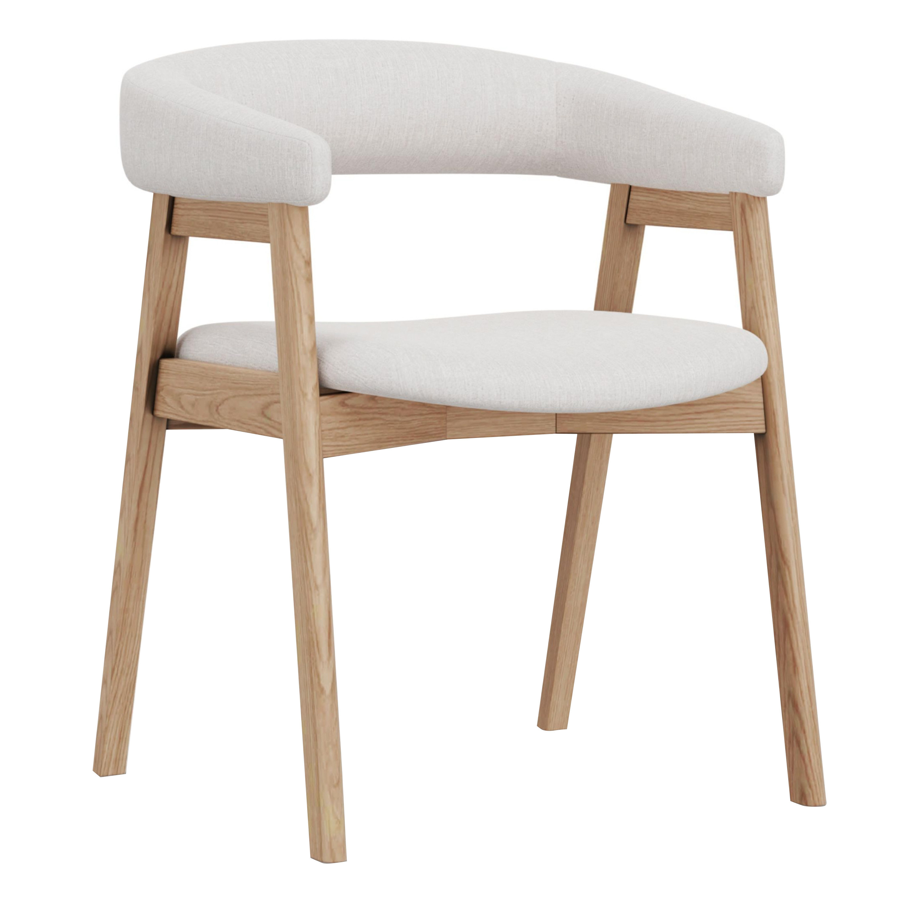 Solebay Curved Back Upholstered Dining Chair 2 Piece Set | World Market