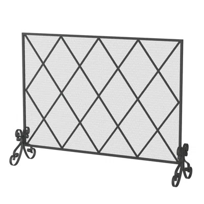 Pooja 1 Panel Iron Fireplace Screen Charlton Home® | Wayfair North America