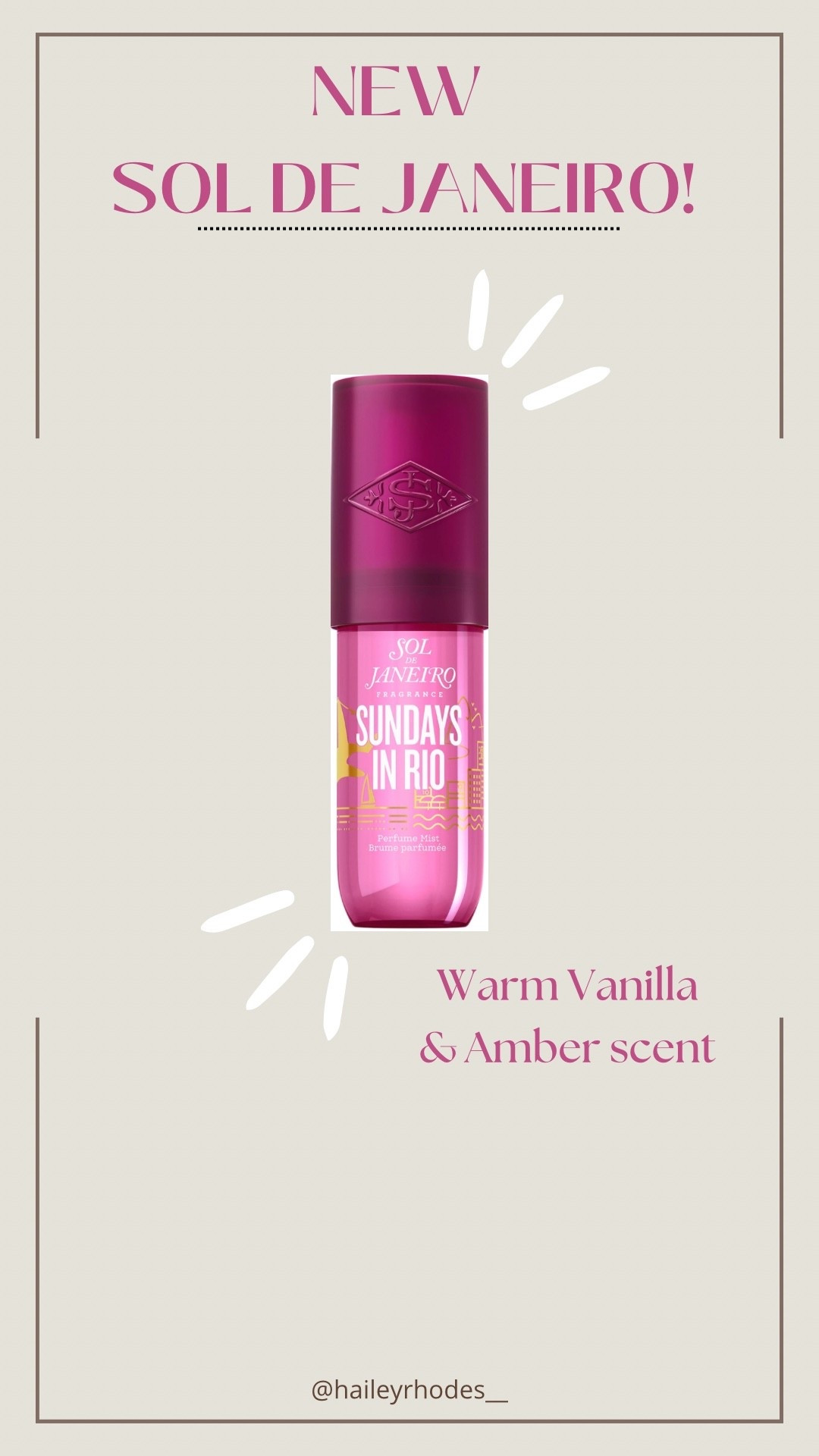 NEW sol de janeiro body mist!!! Sundays in Rio warm vanilla and amber musk scent. 💗

#LTKBeauty #LTKU #LTKSeasonal
