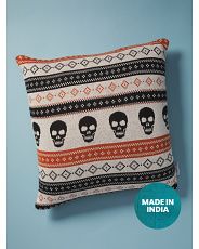 20x20 Skull Pattern Halloween Pillow | HomeGoods