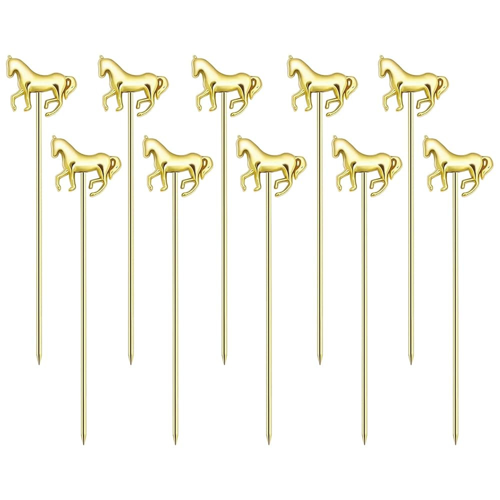 Horse Cocktail Picks,Cocktail Toothpicks Stainless Steel for Bar Barbecue Fruit, Bloody Mary Drin... | Amazon (US)