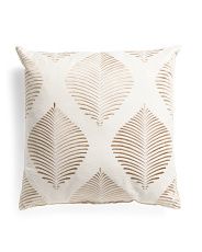 22x22 Embroidered Linen Pillow | TJ Maxx