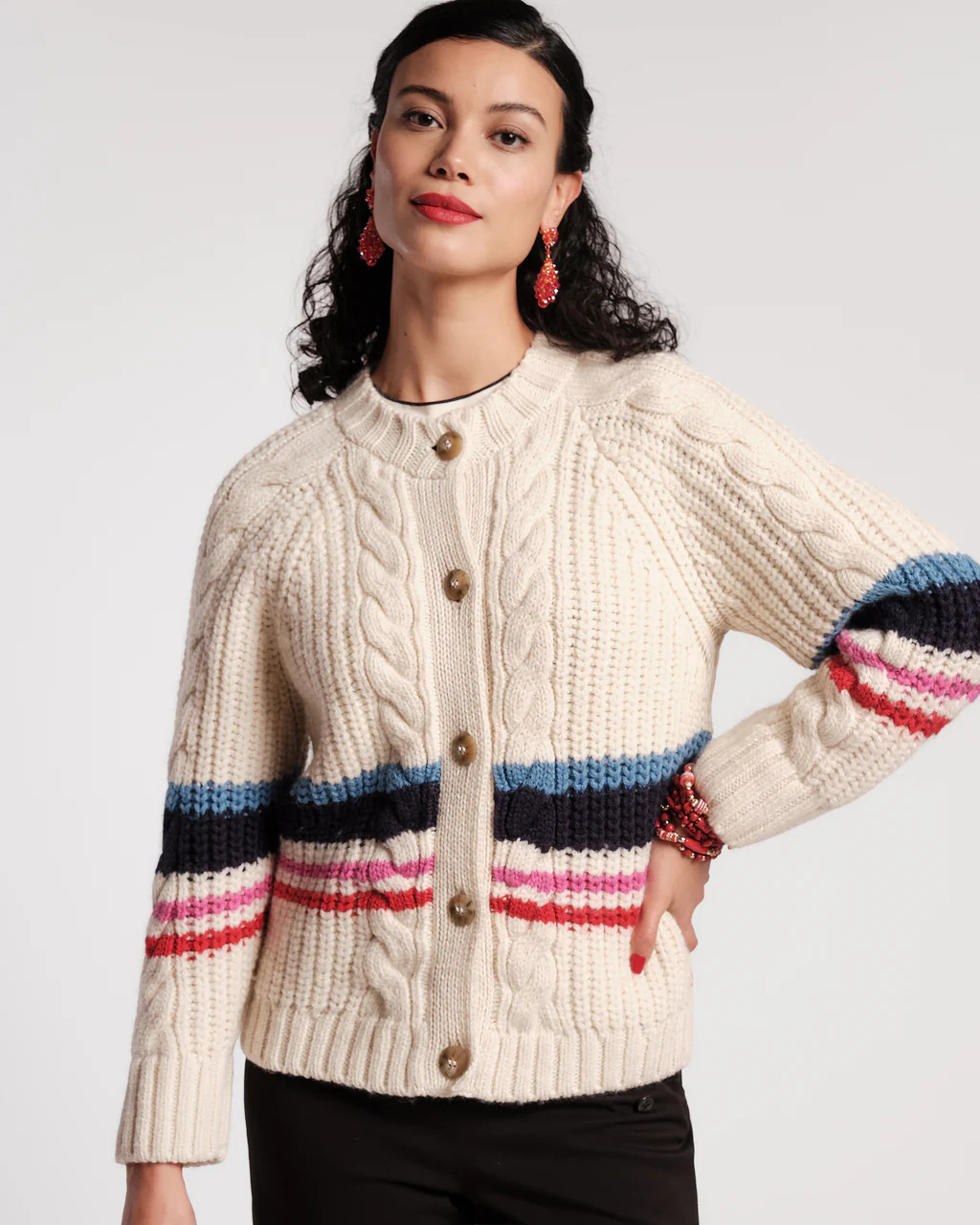 Varsity Cardigan Stripe | Frances Valentine