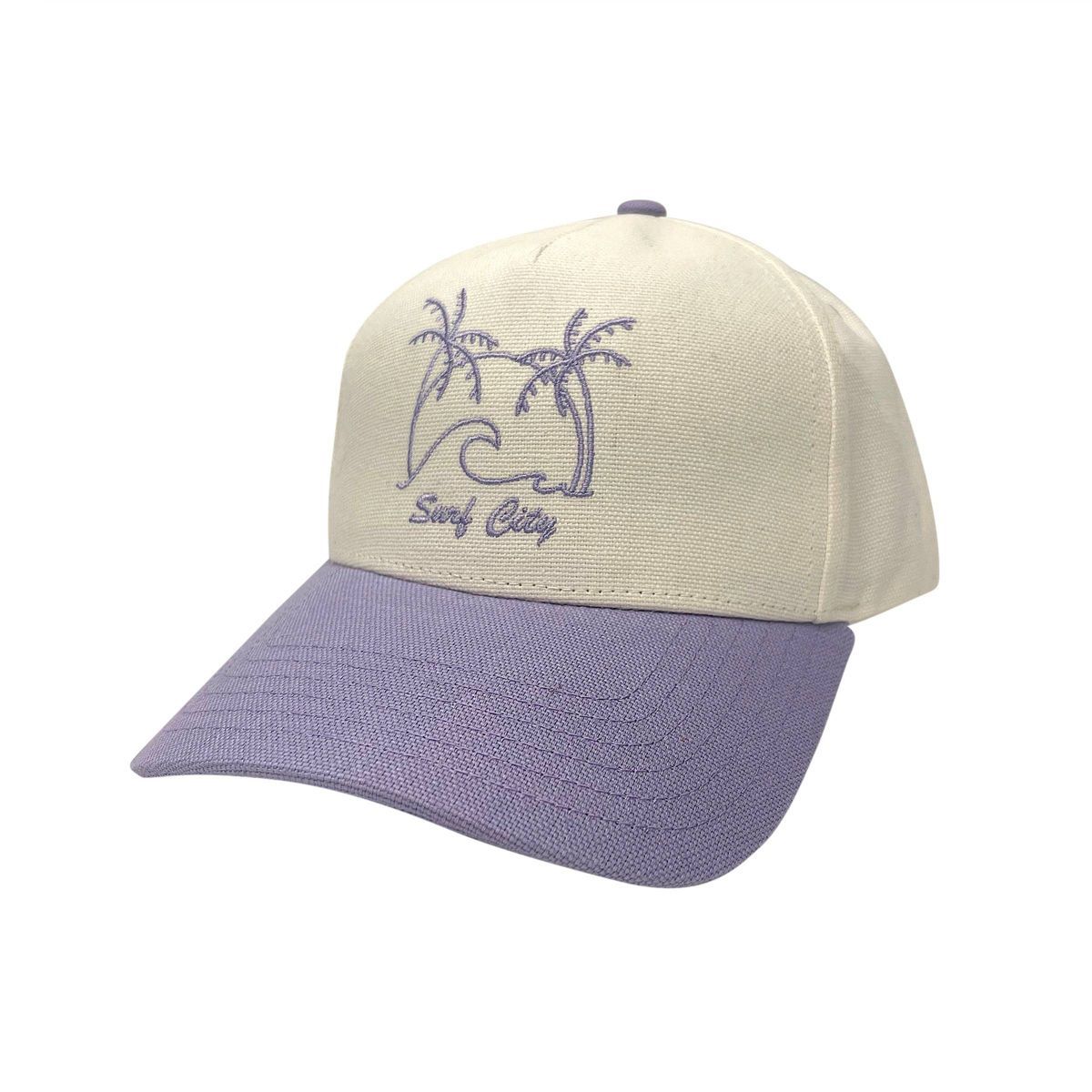 Concept One Surf City Trucker Baseball Hat - Lavender/Cream | Target