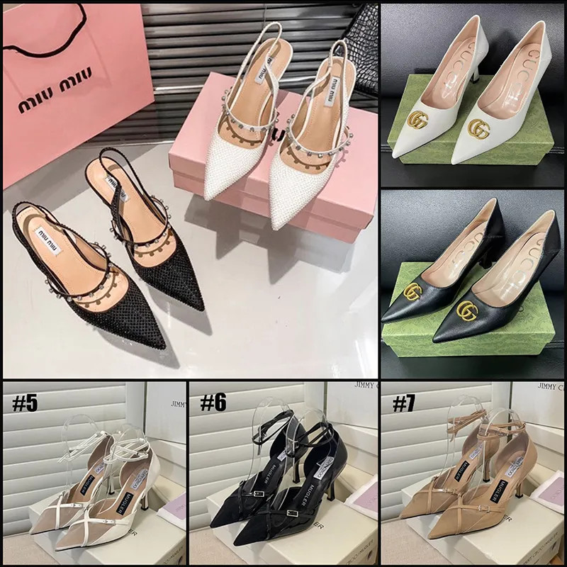 GU-CCI MIUMIU Jimmy CHOO DUPE Fashion Women's Heels with Box Boots Pointed Toes High Heels EU 34-... | DHGate