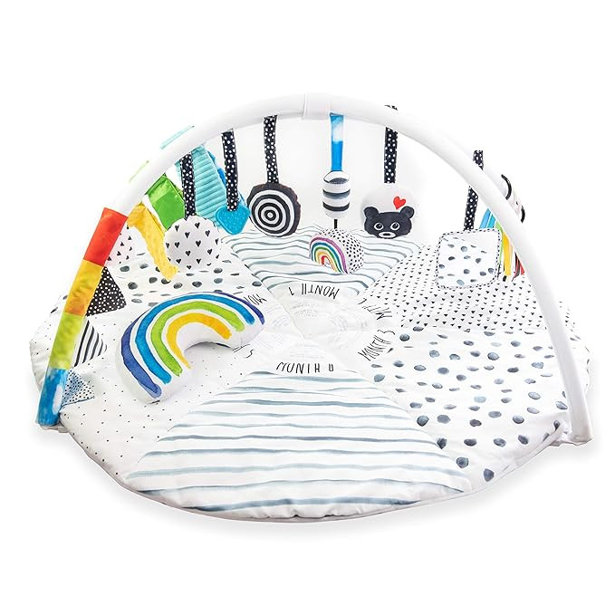 Sassy Stages STEM Developmental Play Gym, Sensory Tummy Time Activity Play Mat w/Built-in Instruc... | Amazon (US)