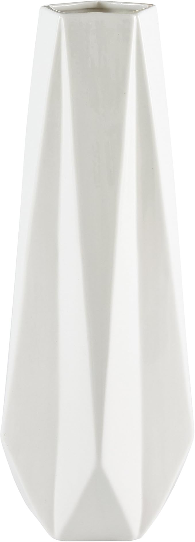 Amazon Brand – Rivet Modern Angled Stoneware Vase, 14.4"H, White | Amazon (US)