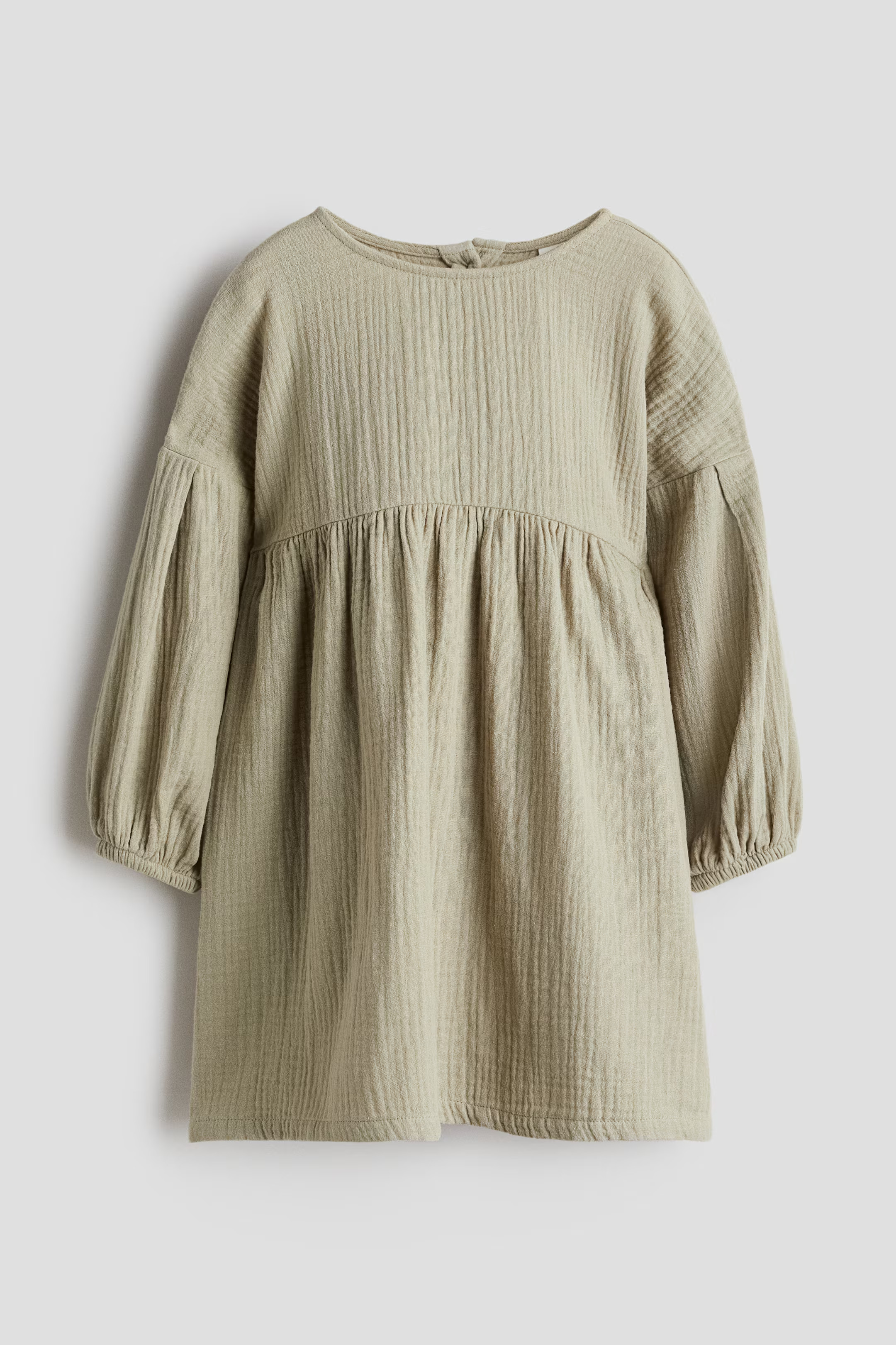 Light green Cotton Muslin Dress for kids | H&M CA | H&M (US + CA)