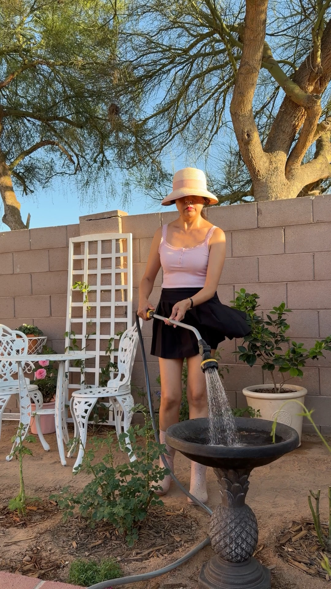 Golden hour in the rose garden- I love how my new bird bath looks along the border path. 🌹

#LTKHome #LTKdayinmylife #LTKActive