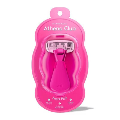 Athena Club Mini Razor - Trial Size - Super Pink: 5 Blades, Whole Body, Package Quantity 1 | Target