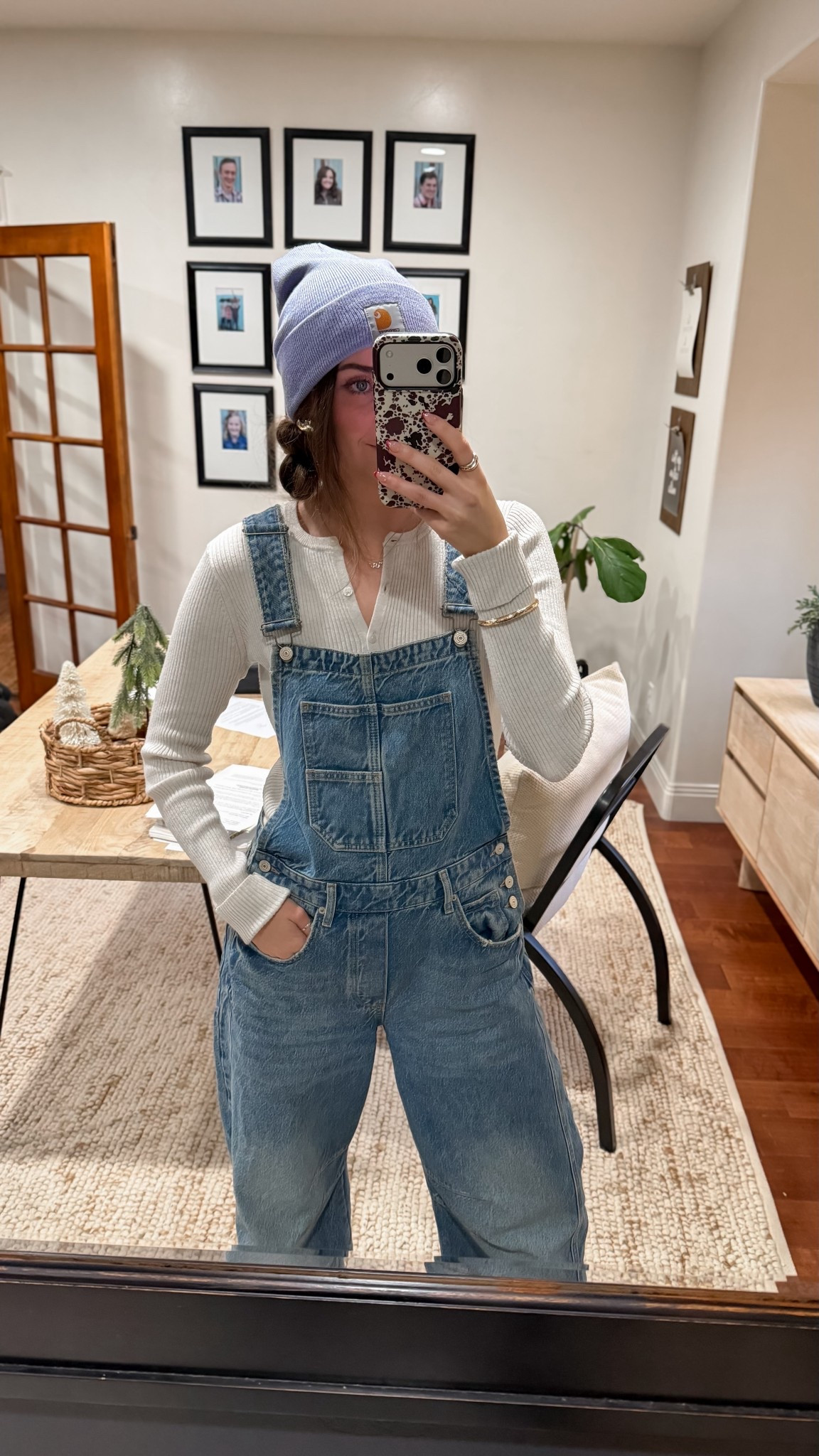Small top, small tall overalls 