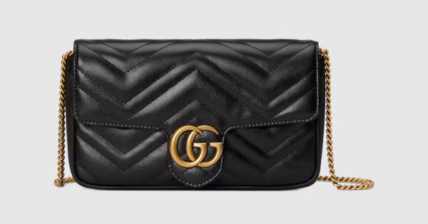 GG Marmont mini card case chain wallet | Gucci (US)