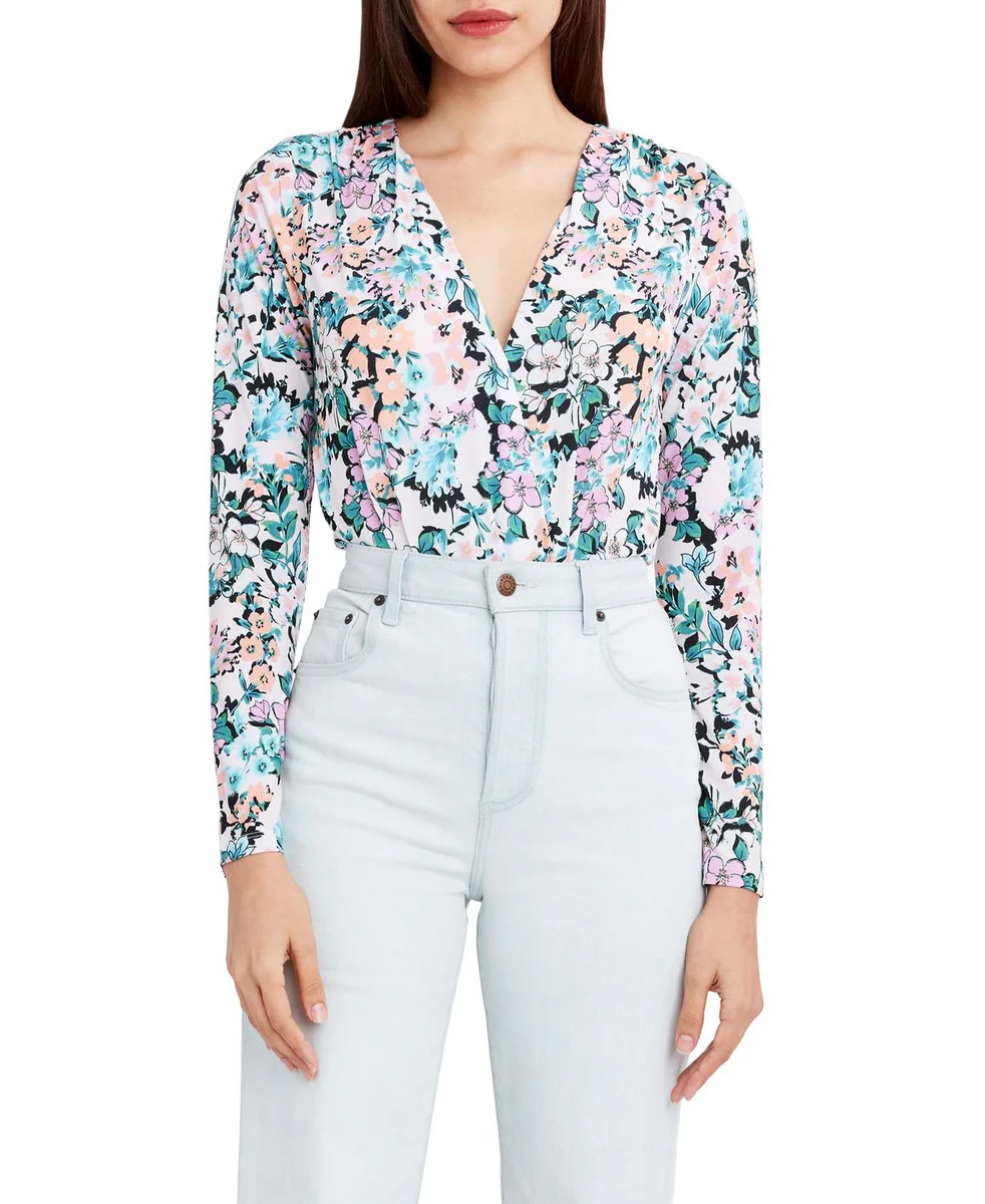 Surplice Long Sleeve Bodysuit | Lord & Taylor