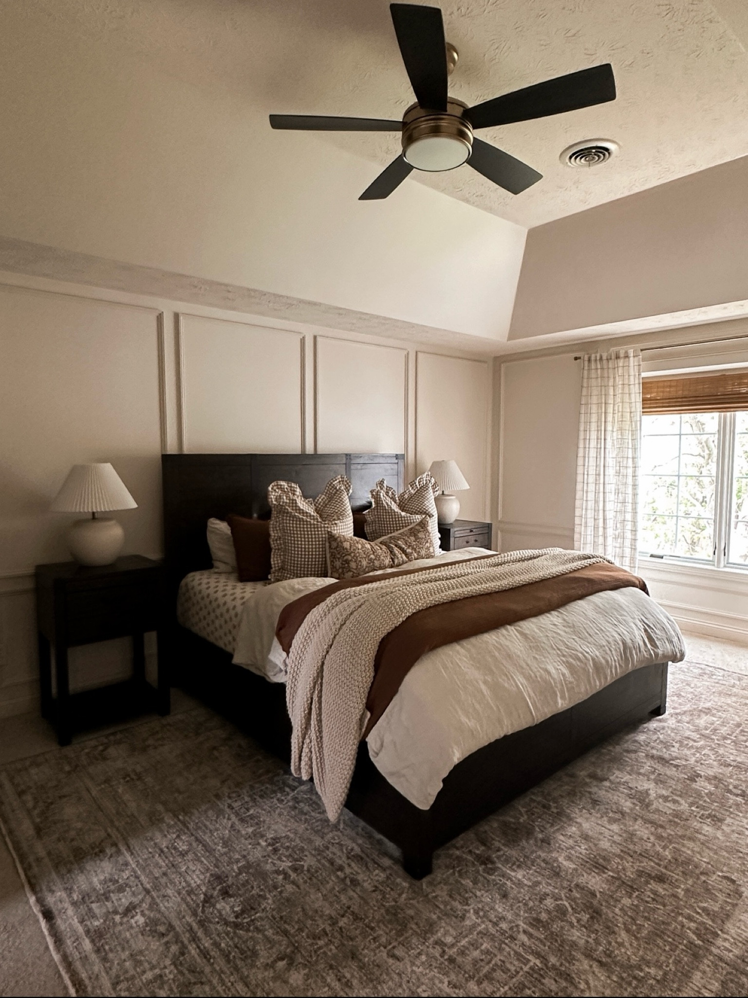 Picture frame moulding 
Master bedroom 


#LTKStyleTip #LTKHome