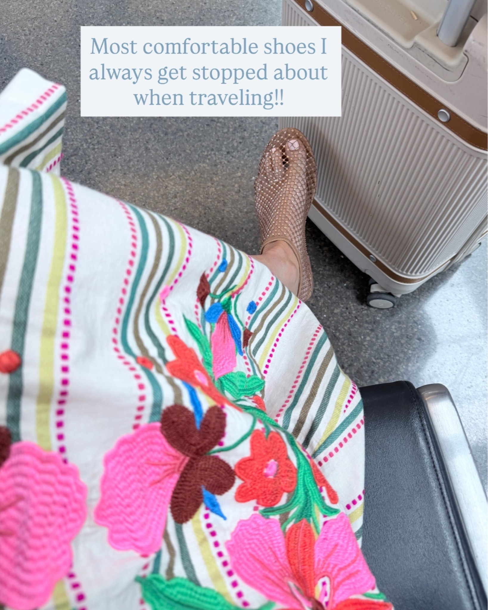 Most comfortable shoes I always get stopped about when traveling!!! Literally will have people stopping in the airport about them! 

The embroidered details on this dress are so beautiful!