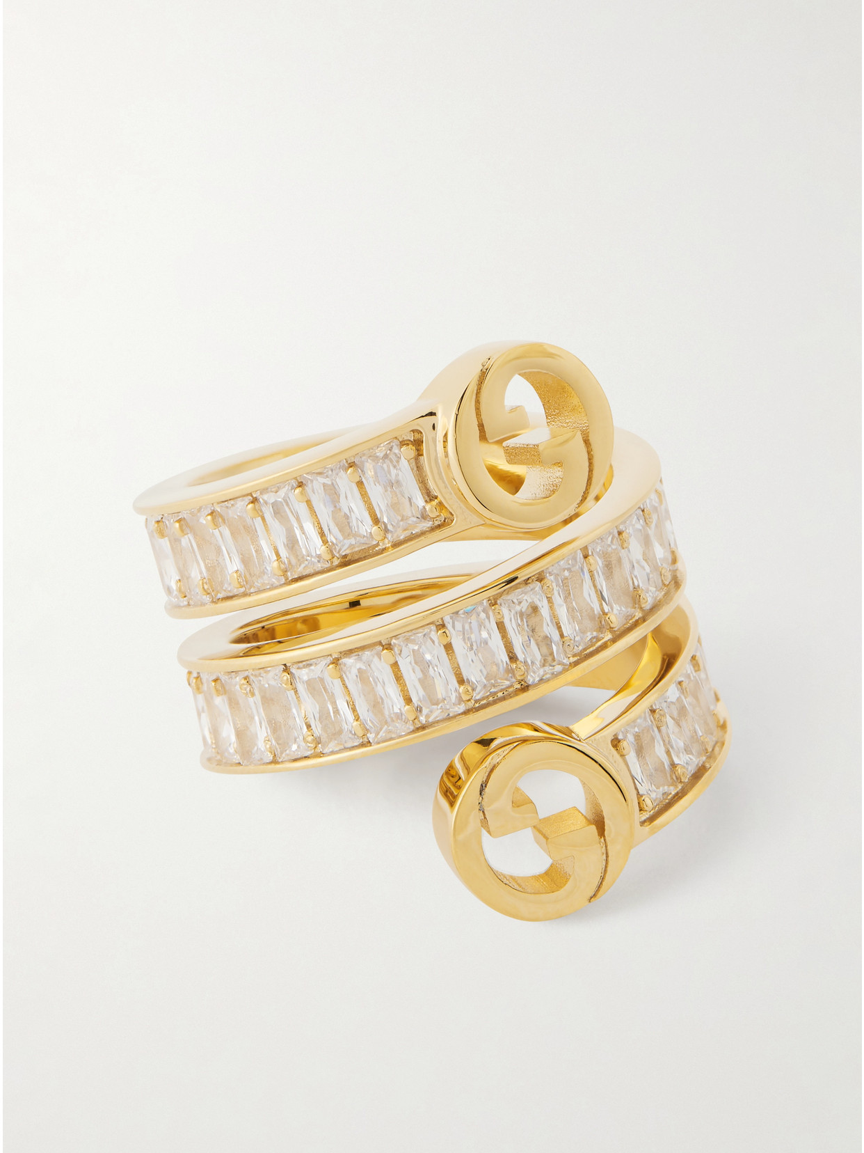 Gucci - Blondie Gold-tone And Cubic Zirconia Ring - small | NET-A-PORTER (US)