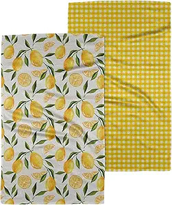 GEOMETRY Spring Kitchen Towels - Quick Dry Microfiber Cloth Spring & Summer Dish Towels for Kitch... | Amazon (US)
