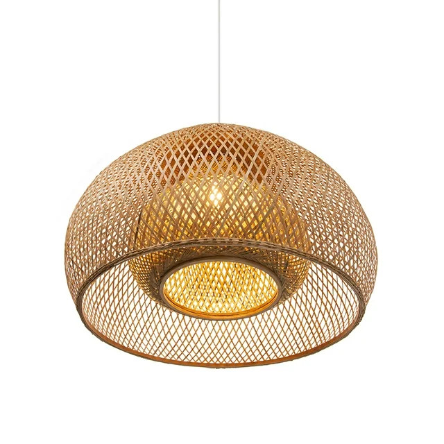 Arturesthome 1 - Lights Bamboo Light Fixtures Asian Hanging Ceiling Lamp Hardwired 17.1" | Walmart (US)