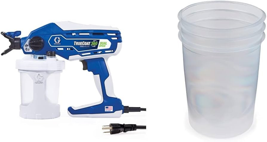 Graco 26D281 TrueCoat 360 Dual Speed Paint Sprayer & 17A226 FlexLiner Paint Bags, 32 oz, Spray, 3... | Amazon (US)