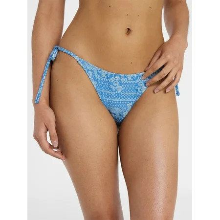 No Boundaries Paisley String Bikini Bottoms, Women's XXS-XXL | Walmart (US)