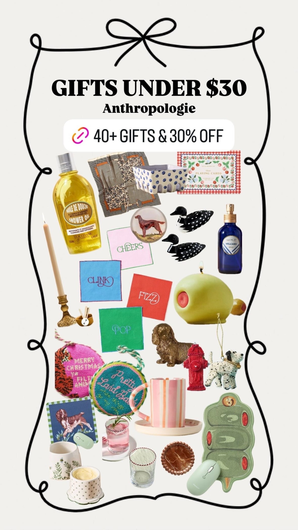 Gifts under $30 at Anthro 

#LTKHoliday #LTKGiftGuide #LTKCyberWeek