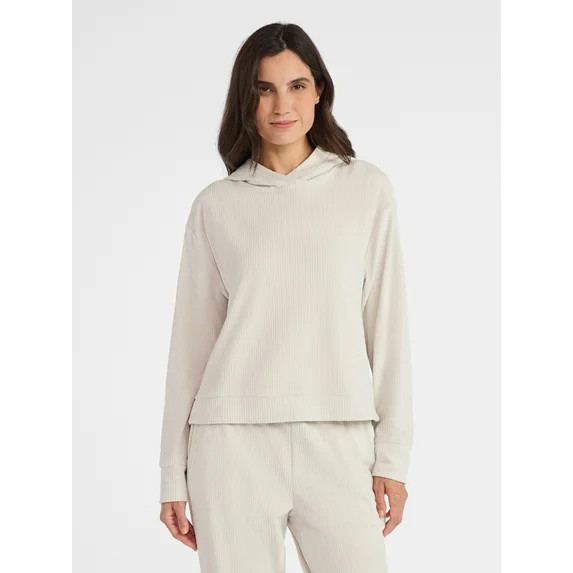 Avia Women's Rib Velour Hoodie, Sizes XS-XXXL | Walmart (US)