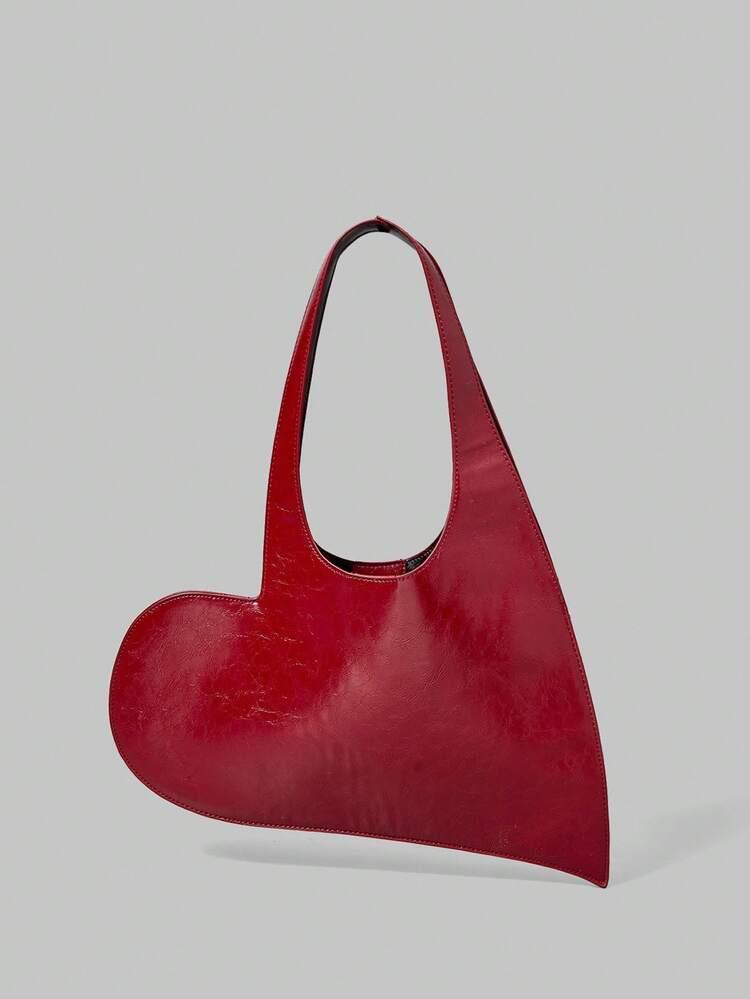 Ontre Fashionable Asymmetric Heart-Shaped Shoulder Bag | SHEIN
