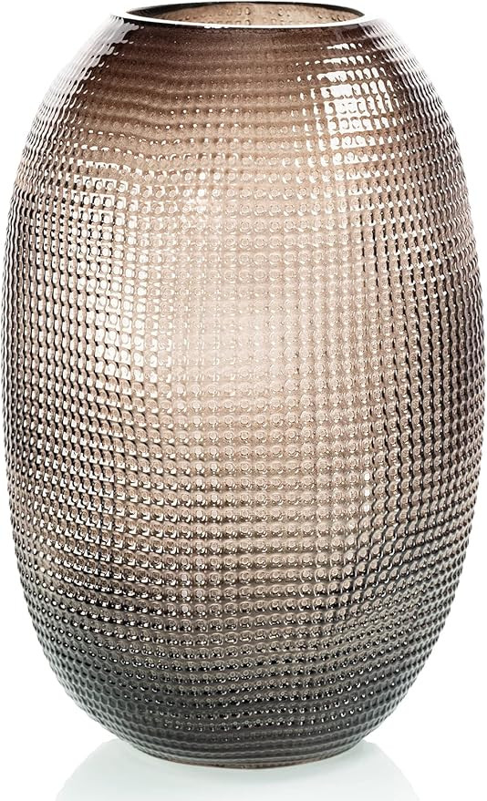 MOLIMAO Glass Vase for Flower Centerpiece,Grainy Texture Bottle, Modern Floral Vase for Center,Li... | Amazon (US)