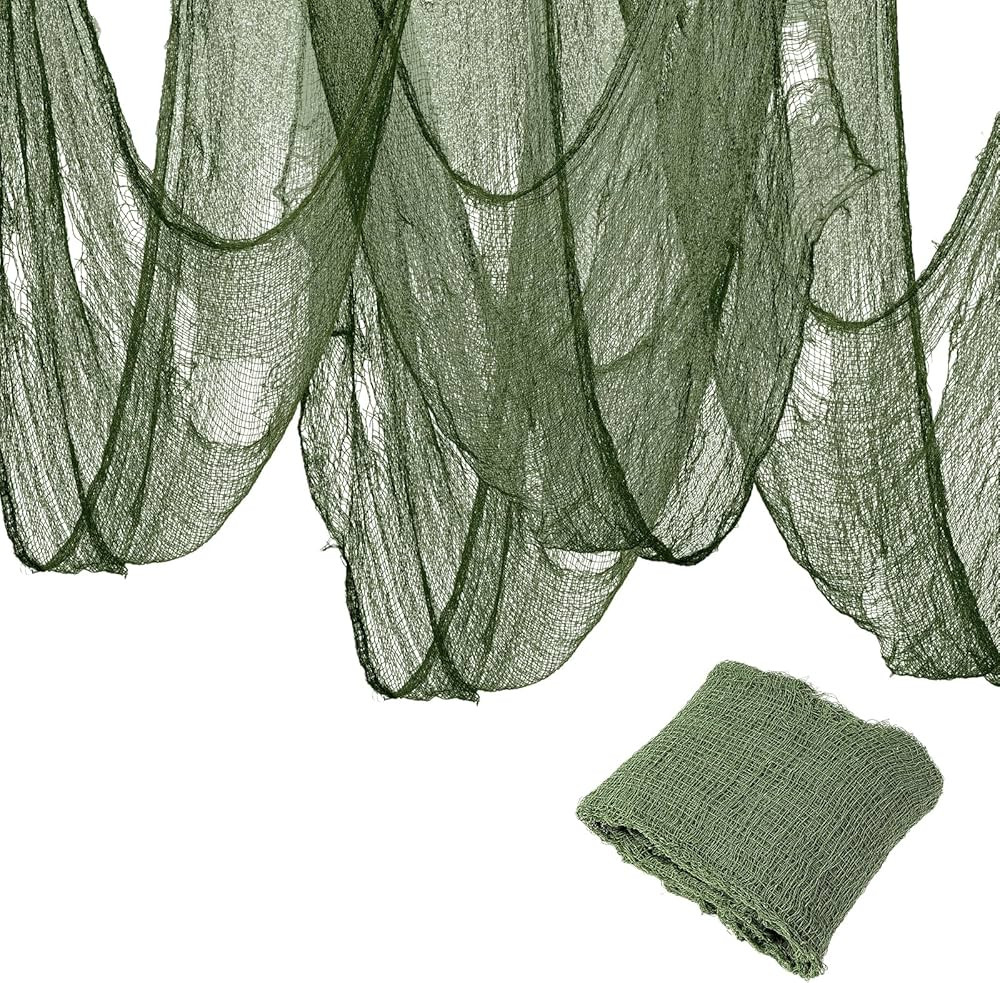 Halloween Green Creepy Cloth 79 X 315 Inch Green Spooky Scary Gauze Spooky Fabric Cloth for Haunt... | Amazon (US)