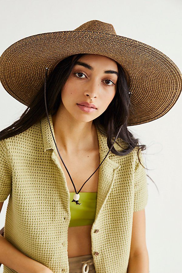 Arizona Packable Wide Brim Hat by Free People, Mixed Coffee, One Size | Free People (Global - UK&FR Excluded)