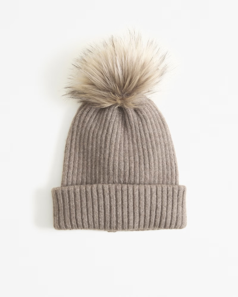 Women's Pom Beanie | Women's New Arrivals | Abercrombie.com | Abercrombie & Fitch (US)