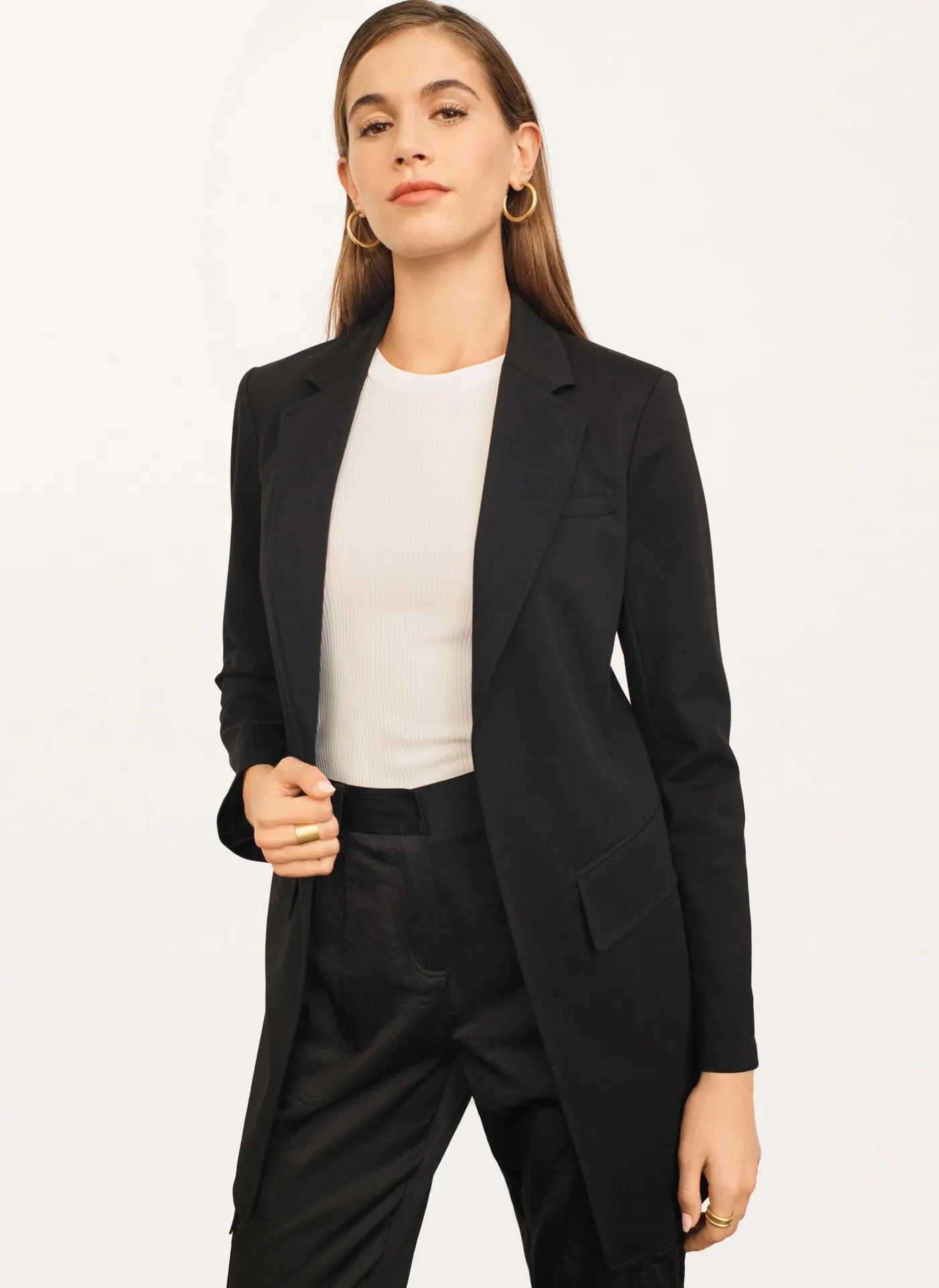 LUXE TECH LONG BLAZER - DKNY | DKNY