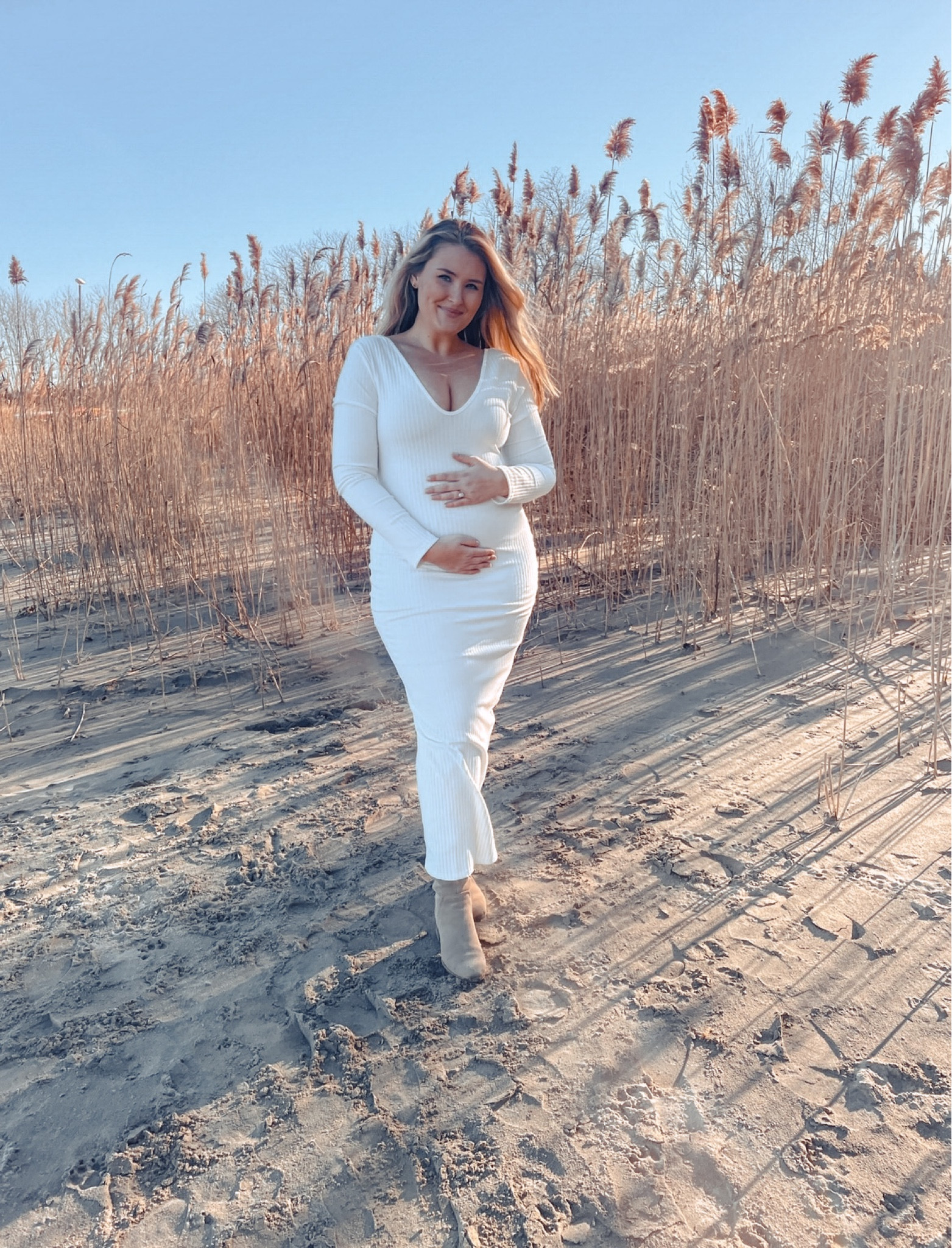 navy blue dress for baby girl Gender Reveal – Chic Bump Club main image 1