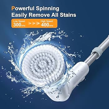LABIGO Electric Spin Scrubber LA2 Pro, Shower Power Cleaning Brush with Display and 4 Replaceable... | Amazon (US)