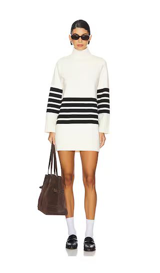 Abbey Sweater Dress in Ivory & Black | Revolve Clothing (Global)