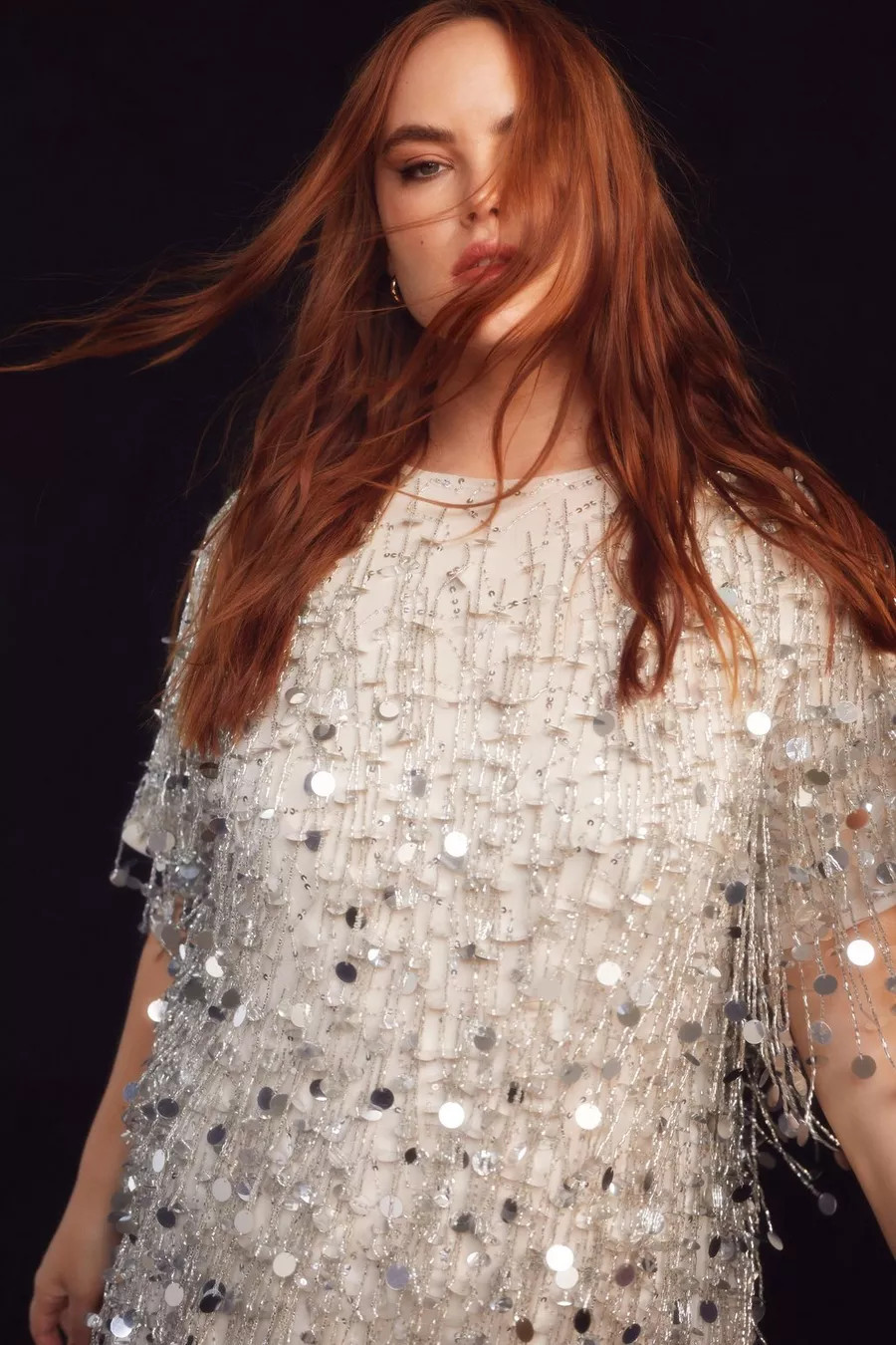 Plus Size Metallic Disc Tassel Beaded Shift Dress | Nasty Gal US