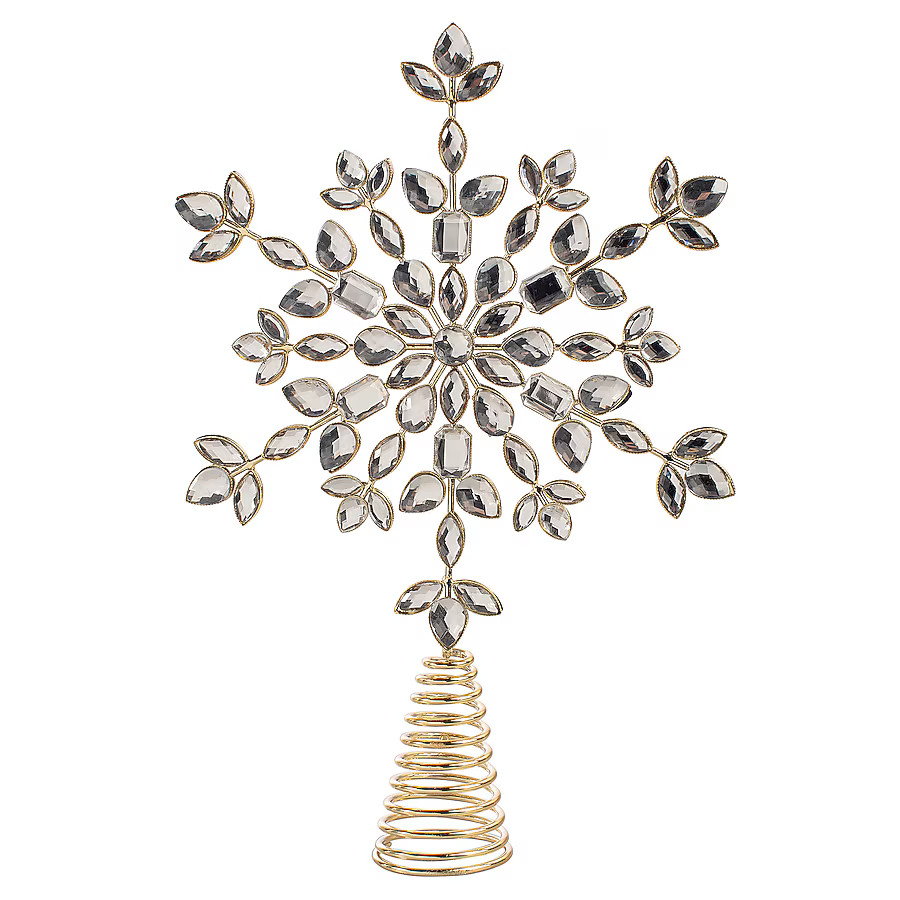 Holiday Living 12-in Snowflake multi Christmas Tree Topper | Lowe's