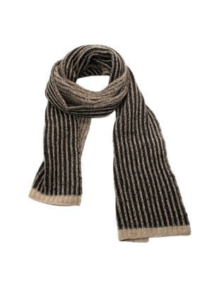 Chunky Striped Cashmere, Silk & Wool Scarf | Saks Fifth Avenue OFF 5TH