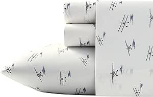 Eddie Bauer Home Sheets Cotton Percale Bedding Set, Crisp & Cool, Stylish Home Decor, 3 pcs, Twin... | Amazon (US)