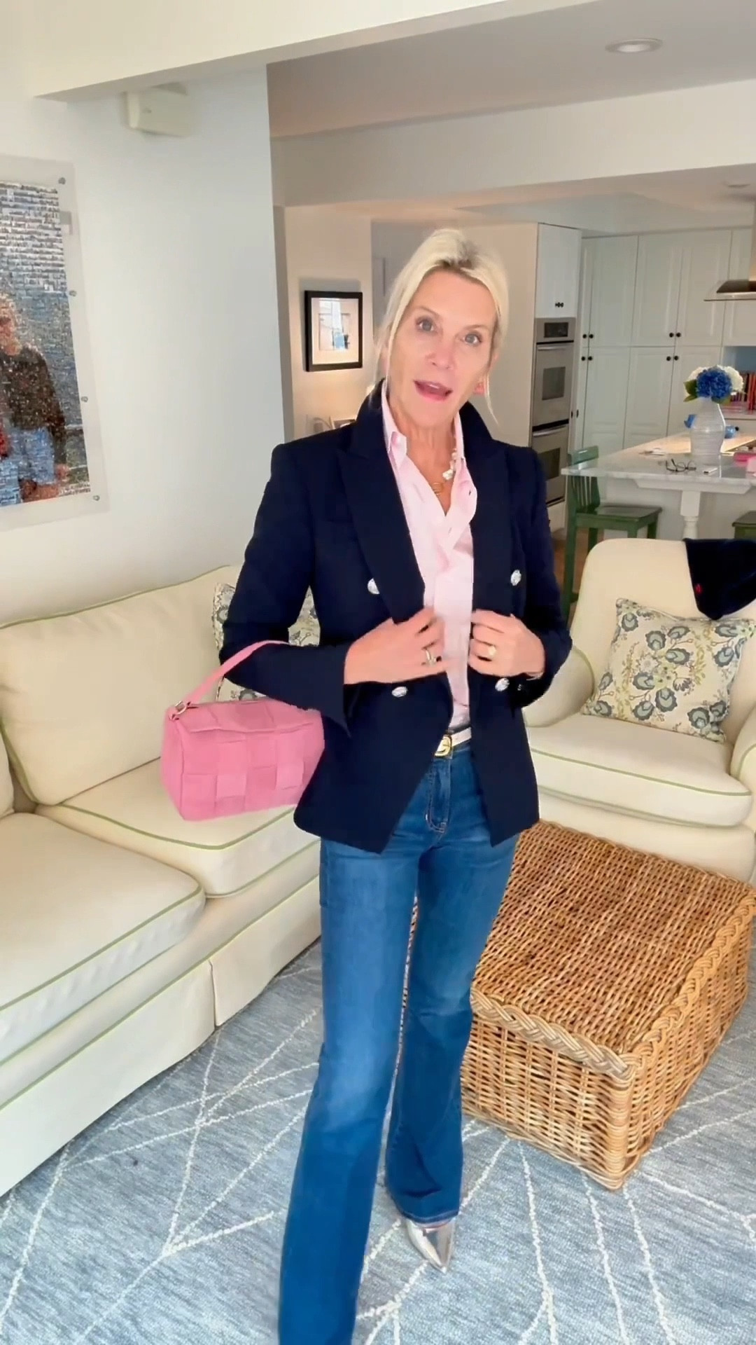 Okay this pink button-down is so good. The color is that perfect early spring pink — not too bright, not too pastel. I just threw it on with my favorite long jeans, slingbacks, and a navy blazer and it instantly feels pulled together but still easy. This is one of those wear-on-repeat pieces.



#LTKOver40 #LTKValentine #LTKootd