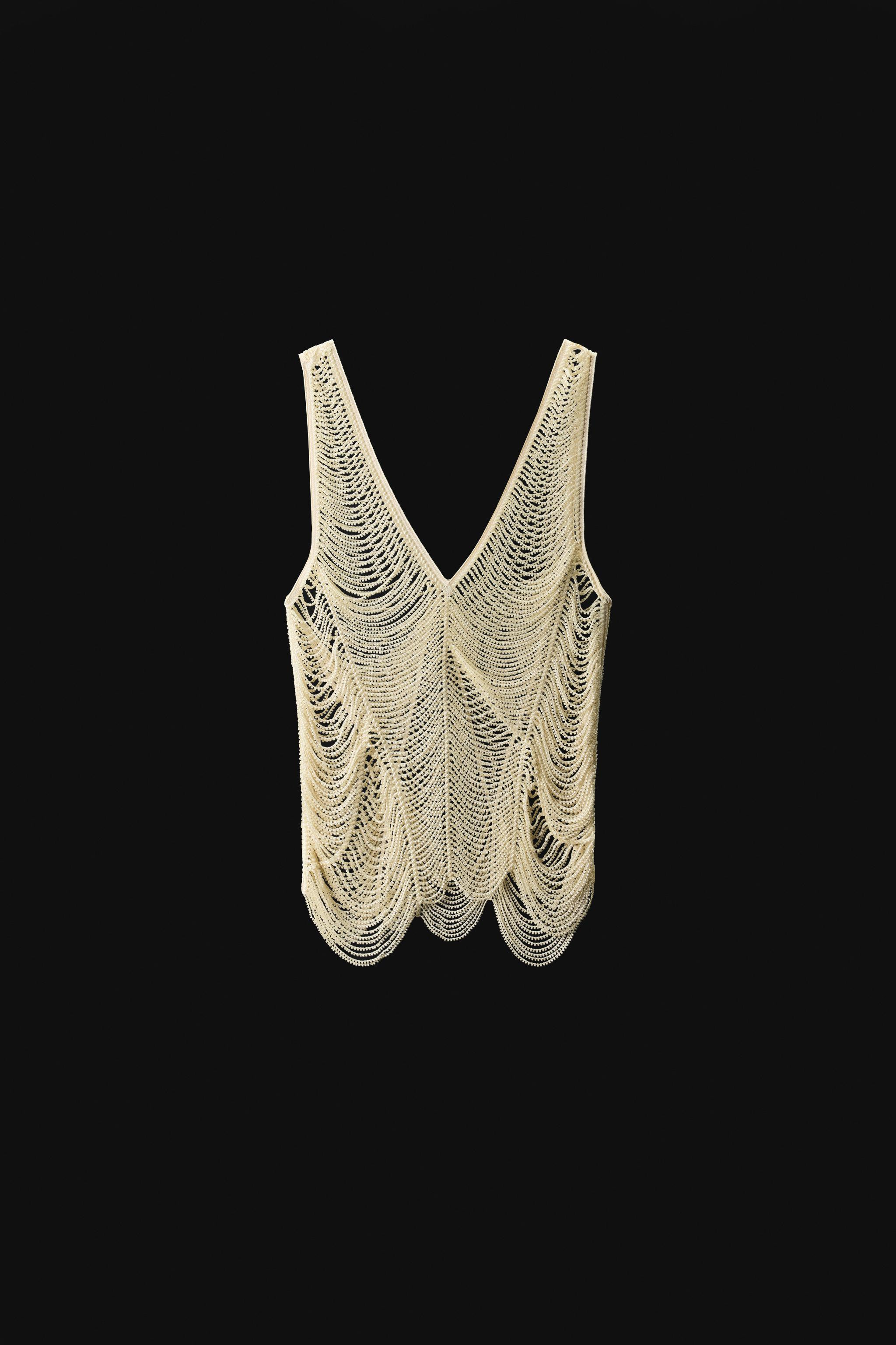 ZW COLLECTION BEADED TOP | Zara US