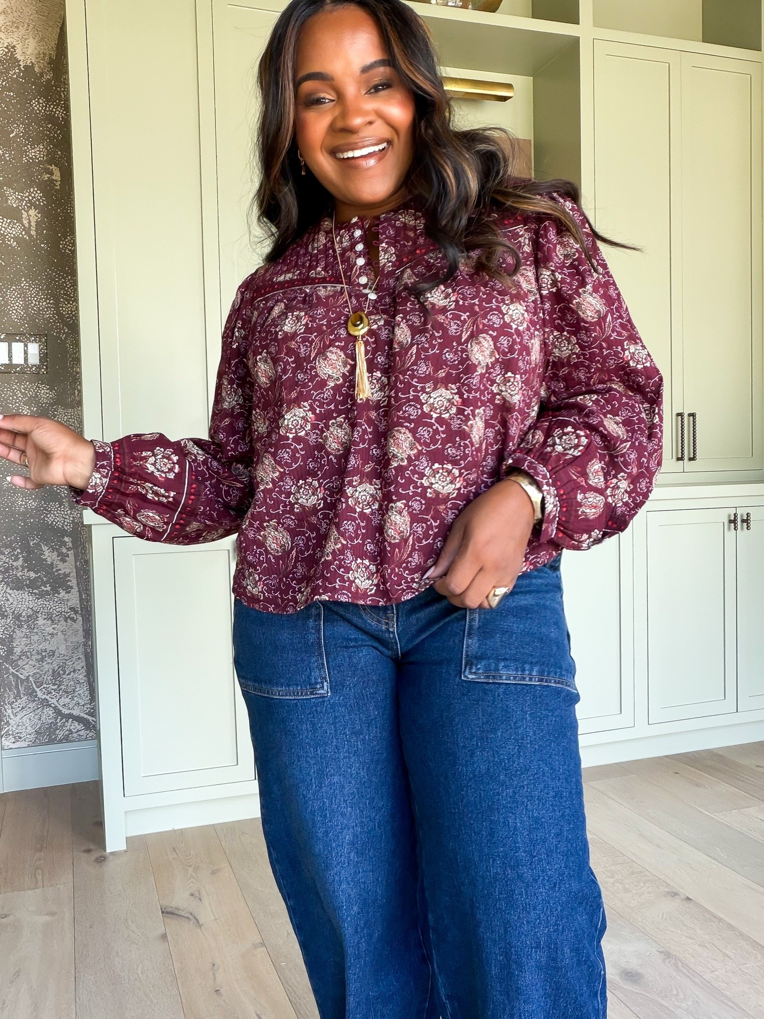 $24 quilted long sleeve top!

#LTKSeasonal #LTKMidsize #LTKootd
