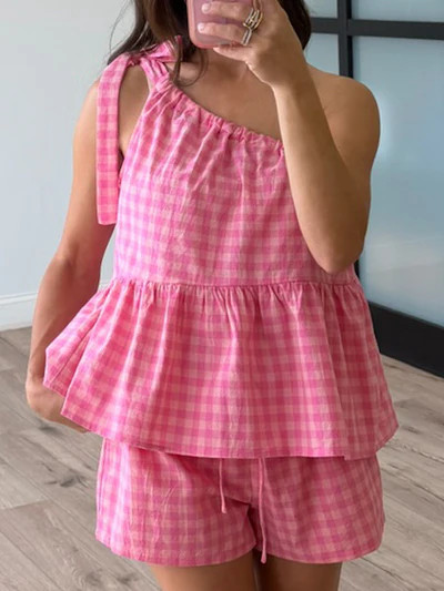 Checked Into Paradise One-Shoulder Top | Shop Talulah