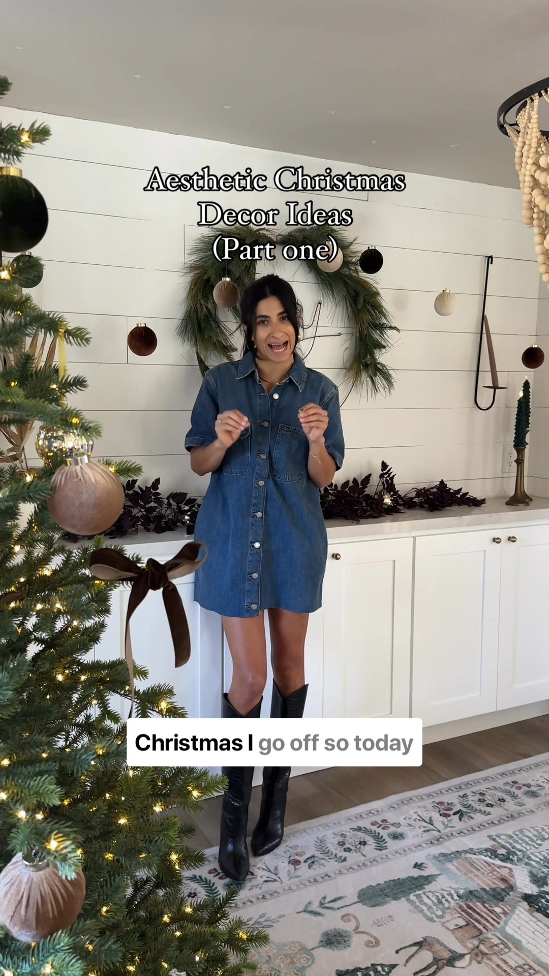 Aesthetic holiday decor ideas. Earthy Christmas decor, organic modern Christmas decor, Christmas decor trends 2024. Artificial tree

#LTKSeasonal #LTKHome #LTKHoliday