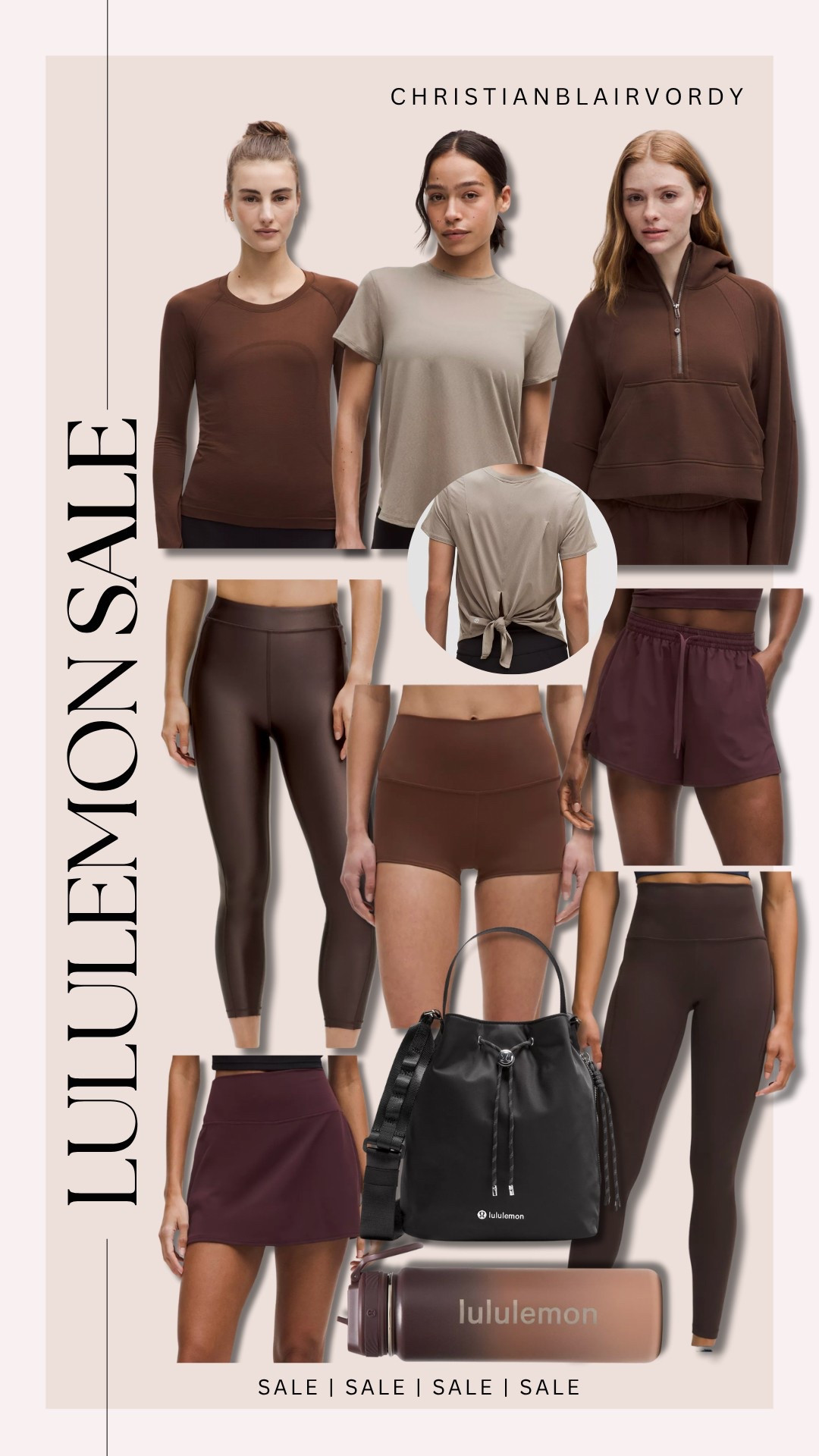 New to sale, brown tones, lululemon

#christianblairvordy

#workout #sale #active #activewear #brown #leggings #shorts #backpack #tshirt #sweatshirt #skirt #fitness #athletic

#LTKStyleTip #LTKActive #LTKSaleAlert