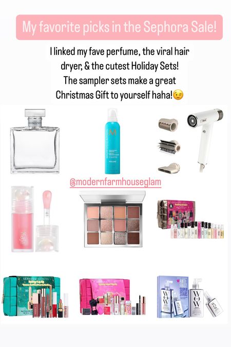 My favorite picks in the Sephora Sale! I linked my fave perfume, the viral hair dryer, & the cutest Holiday Sets! 
The sampler sets make a great Christmas Gift to yourself haha!😉

Makeup hair shark dryer eyeshadow lipstick mousse romance makeup sets gift guide for her 

#LTKHolidaySale #LTKGiftGuide #LTKbeauty