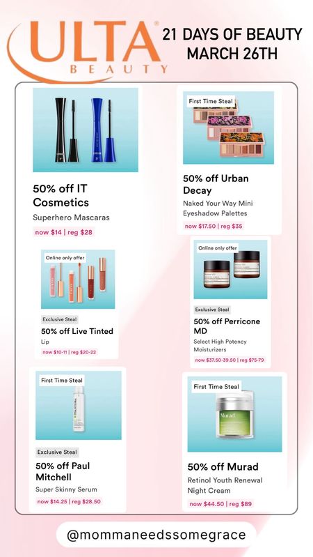 Today’s Ulta beauty deals! 

#LTKstyletip #LTKfindsunder100 #LTKsalealert