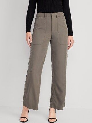 Mid-Rise Cargo Wide-Leg Pants for Women | Old Navy (US)