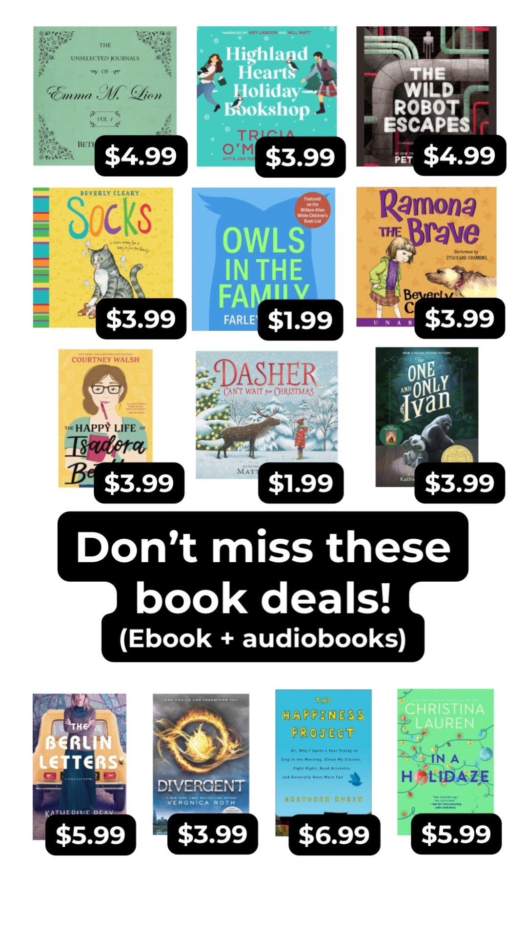 There are a LOT of good book deals going on this weekend! Tons of audiobooks

#LTKSaleAlert